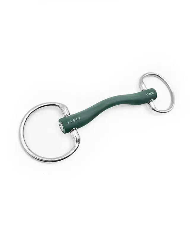 Fager Andrea Rubber Fixed Ring for horses, designed for comfort and performance, featuring a soft rubber mouthpiece.