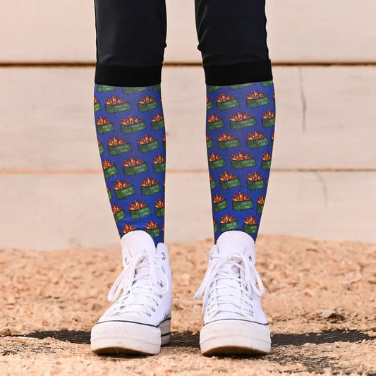 Dumpster Fire Riding Socks