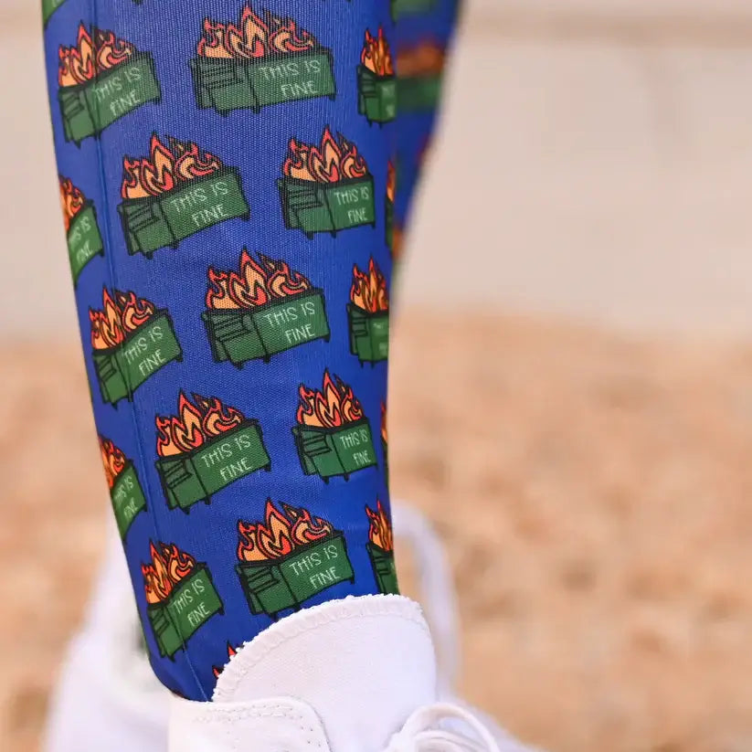 Dumpster Fire Riding Socks