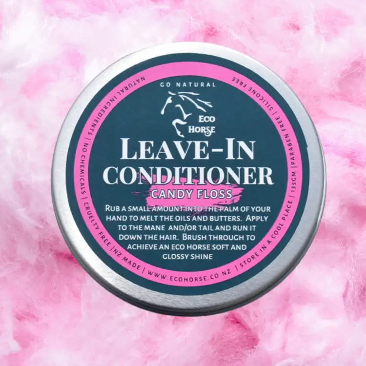 Eco Horse Leave-In Conditioner Candy Floss, all-natural formula for soft, shiny mane and tail rejuvenation.
