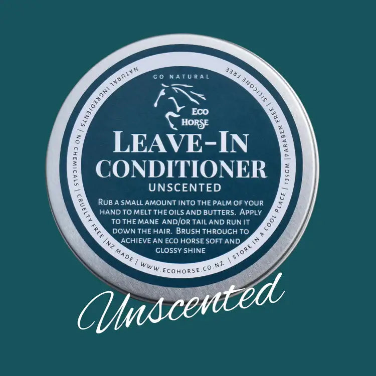 Eco Horse Unscented Leave-In Conditioner for Mane and Tail, featuring natural ingredients for a glossy shine.